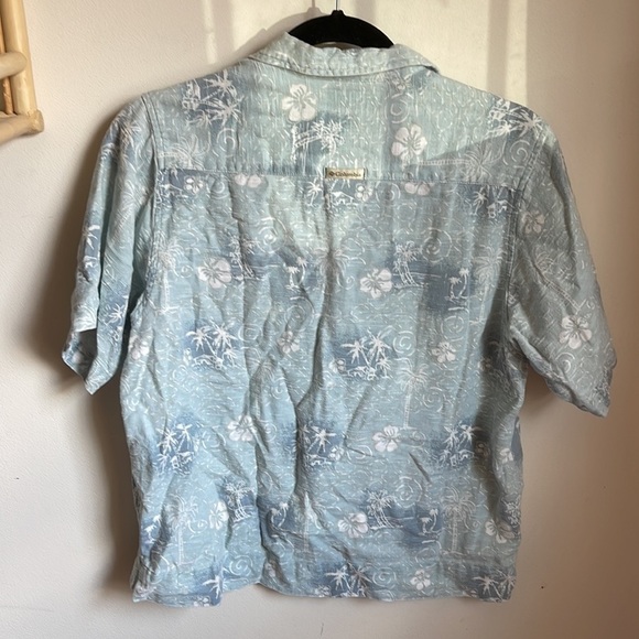 Vintage Columbia Cotton Button Down Short Sleeve Top - Picture 5 of 6